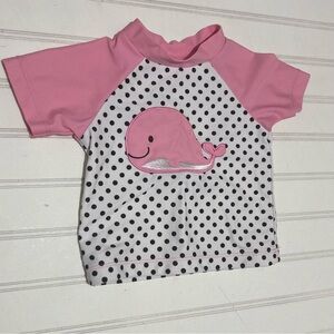 Little Me Baby Girl or‎ Boy Swim Shirt Rashguard Size 18 Months Pink White Black